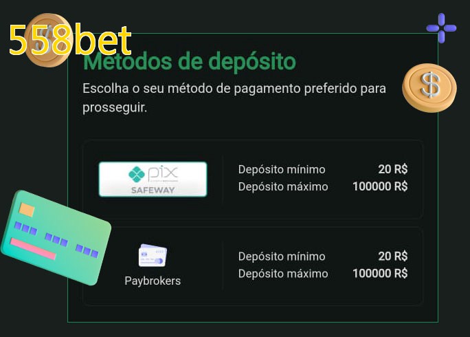 O cassino 558betbet oferece uma grande variedade de métodos de pagamento